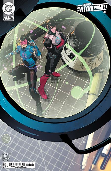 JUSTICE LEAGUE THE ATOM PROJECT #1 (OF 6) CVR B DAN MORA CARD STOCK VAR *RELEASE DATE: 1/1/25* *(DH S5)*