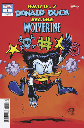 MARVEL & DISNEY: WHAT IF...? DONALD DUCK BECAME WOLVERINE #1 SKOTTIE YOUNG VARIA NT *RELEASE DATE: 7/31/24* *(DH W1)* *(DH D3)*