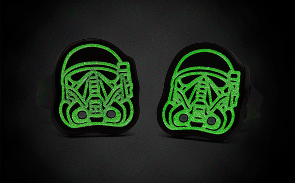 DEATHTROOPER GLOW IN THE DARK EARRINGS