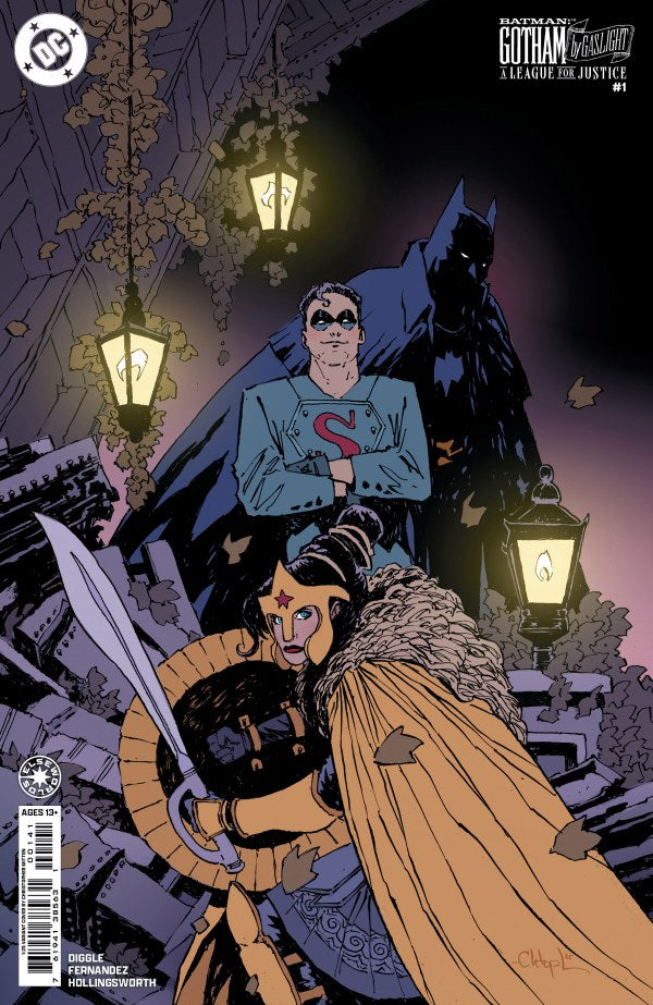 BATMAN GOTHAM BY GASLIGHT A LEAGUE FOR JUSTICE #1 (OF 6) CVR A LEANDRO FERNANDEZ *RELEASE DATE 7/9/25* *(DH R2)* *(DH L3)* *(DH U5)*