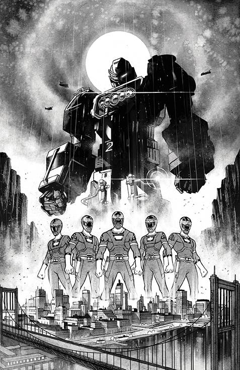 Power Rangers Prime #3 Cover F 1:15 Danny Earls Black & White Virgin Variant *(DH J4)*