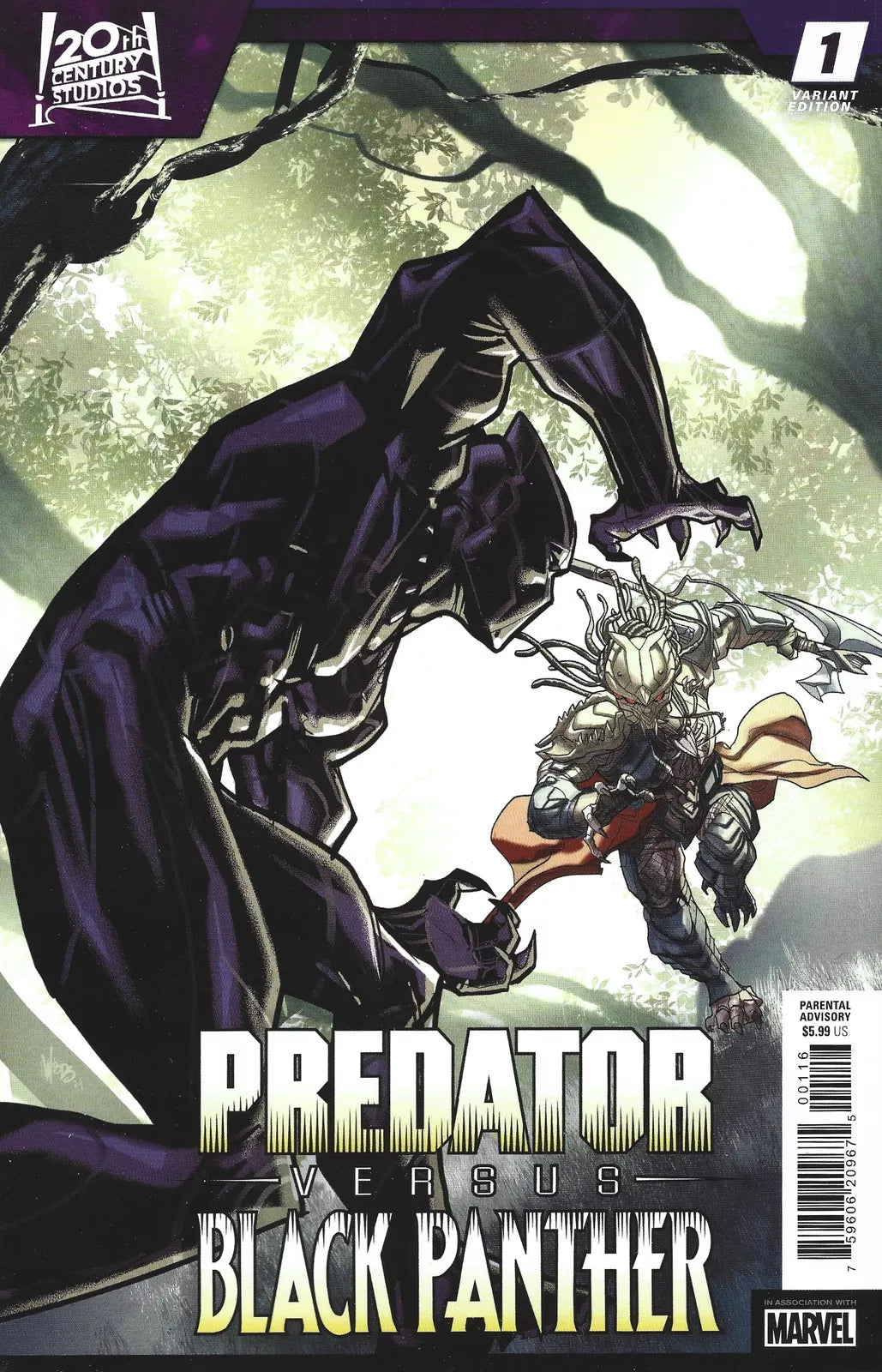 Predator vs. Black Panther #1 1:25 Pete Woods Variant Marvel 2024 *(DH J1)*