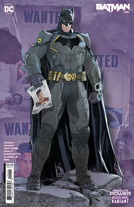 BATMAN #151 CVR F MIKEL JANIN RESISTANCE CARD STOCK VAR (ABSOLUTE POWER) *RELEASE DATE: 8/7/24*