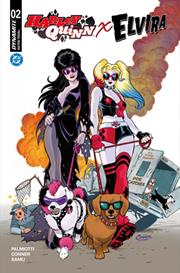 HARLEY QUINN X ELVIRA #2 CVR A AMANDA CONNER DOGS *RELEASE DATE: 11/19/25* *(DH S4)*