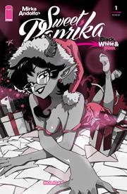 MIRKA ANDOLFOS SWEET PAPRIKA BLACK WHITE & PINK HOLIDAY SPECIAL (ONE SHOT) CVR A MIRKA ANDOLFO *RELEASE DATE: 12/24/25* *(DH U4)* / *(DH Q5)*