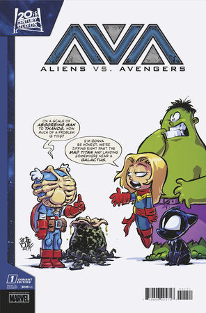 ALIENS VS. AVENGERS #1 SKOTTIE YOUNG VARIANT *RELEASE DATE: 8/28/24*