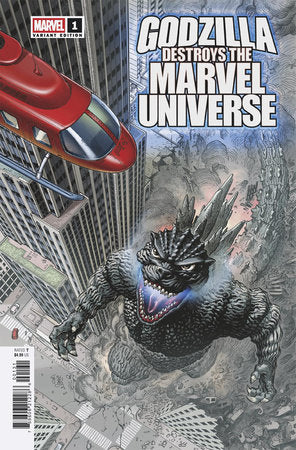 GODZILLA DESTROYS THE MARVEL UNIVERSE #1 WRAPAROUND COVER *RELEASE DATE 7/16/25* *(DH W2)*
