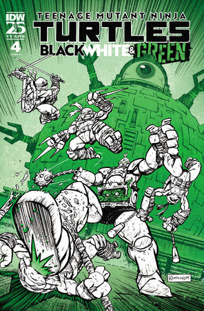 Teenage Mutant Ninja Turtles: Black, White, and Green #4 Variant RI (10) (Catalan Foil Variant)[1:10] *RELEASE DATE: 8/28/24*