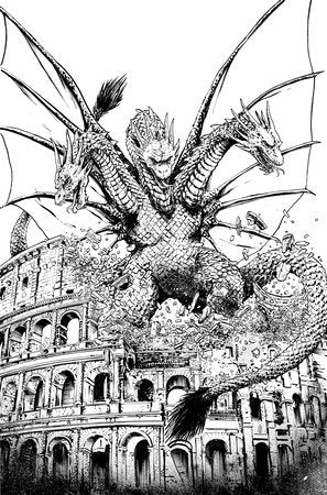 Godzilla: Here There Be Dragons II--Sons of Giants #5 Variant RI (10) (Smith B&W Full Art)[1:10] *RELEASE DATE: 11/13/24*