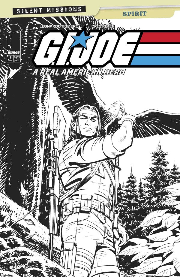 G.I. Joe: A Real American Hero – Spirit #1 Cover C 1:10 Leonardo Romero Black & White Variant (DH E4)
