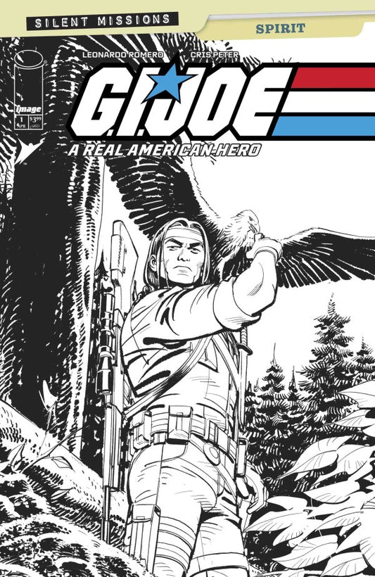 G.I. Joe: A Real American Hero – Spirit #1 Cover C 1:10 Leonardo Romero Black & White Variant (DH E4)