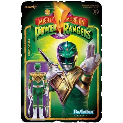 Super7 Mighty Morphin' Power Rangers Green Ranger Battle Damaged Reaction Figure