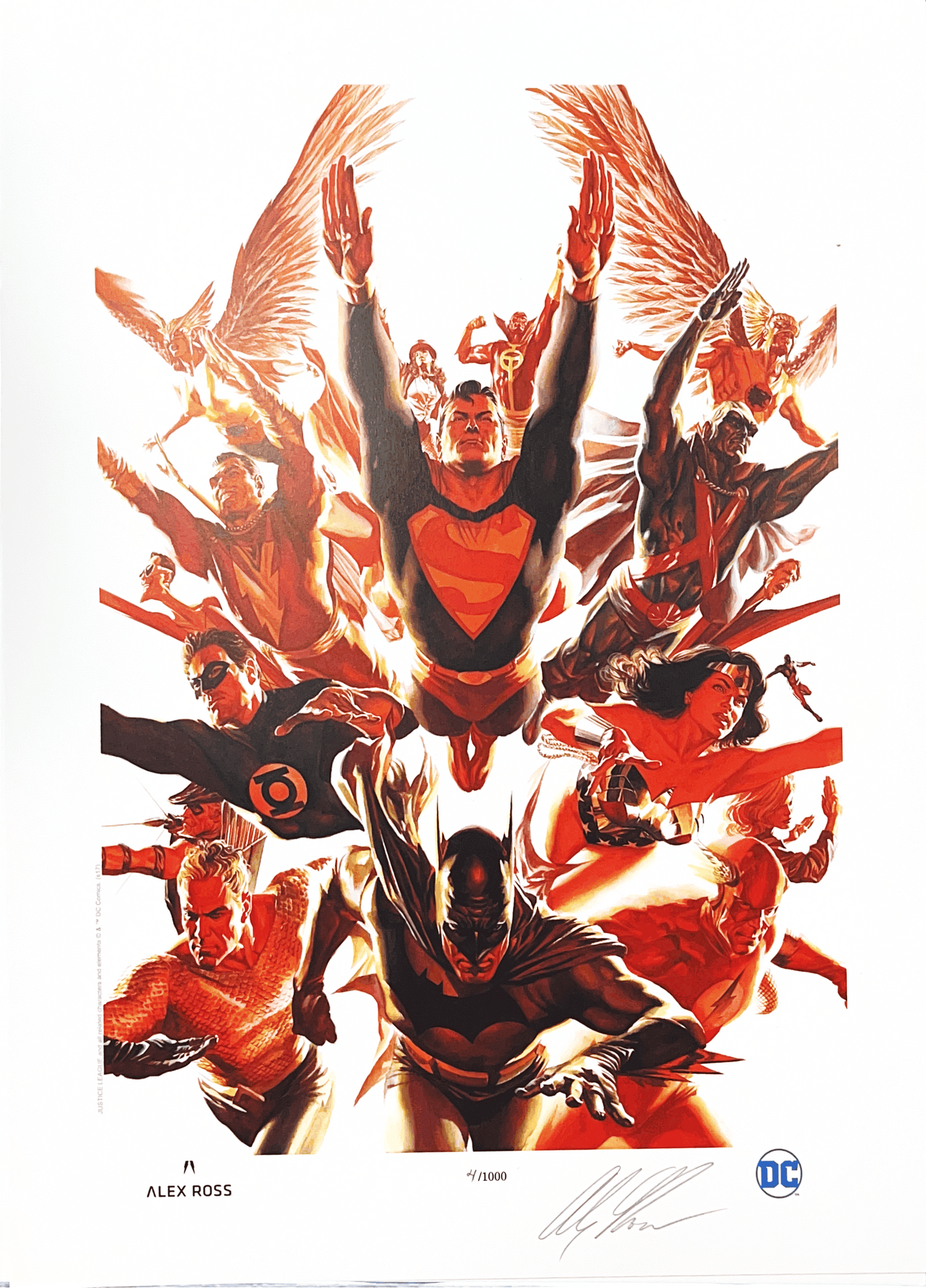 WORLD'S GREATEST SUPER-HEROES ALEX ROSS FINE ART PRINT