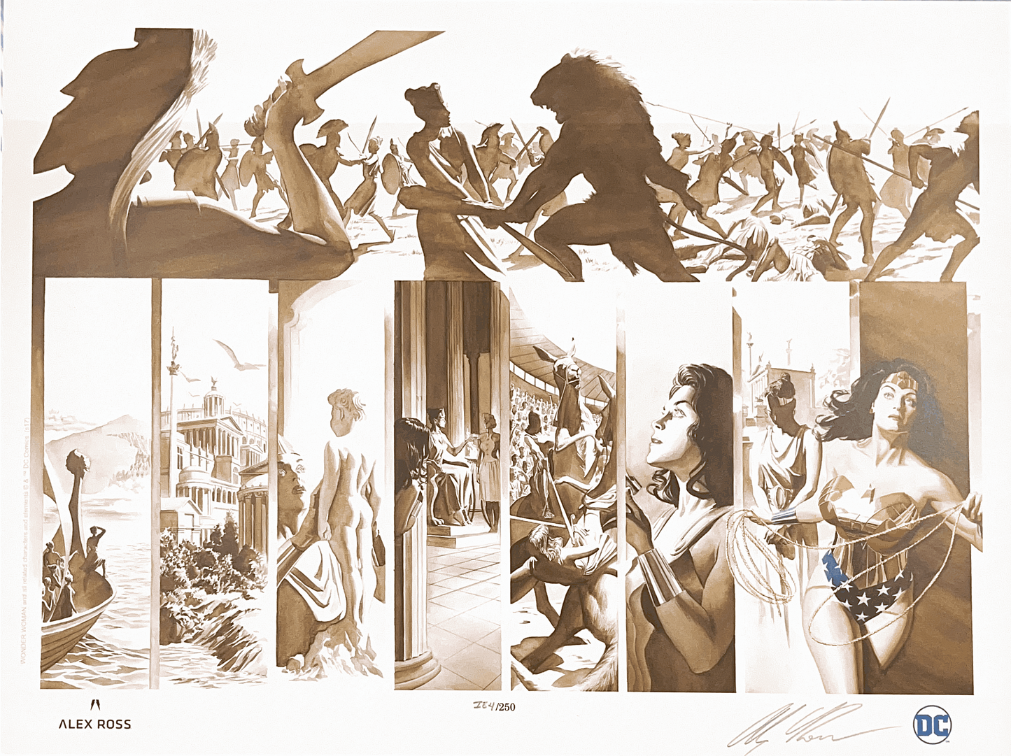 ORIGINS: WONDER WOMAN ALEX ROSS FINE ART PRINT
