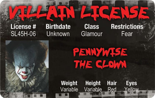 VILLAIN LICENSE PENNYWISE