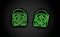 DEATHTROOPER GLOW IN THE DARK EARRINGS