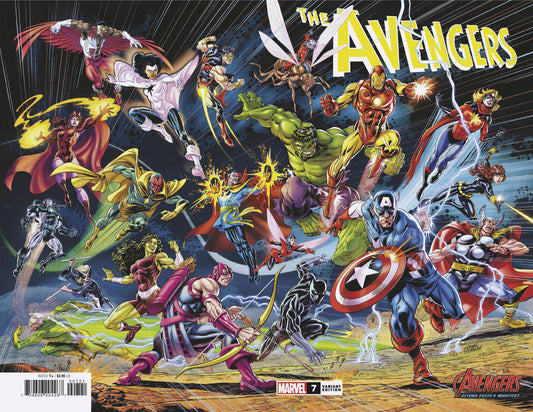 AVENGERS #7 LEO CASTELLANI AVENGERS 60TH WRAPAROUND VAR *(DH U1)*