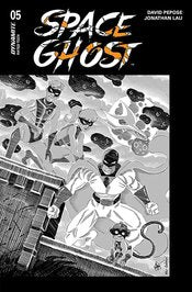 SPACE GHOST #5 CVR Q 7 COPY FOC INCV HAESER B&W *RELEASE DATE: 9/11/24*