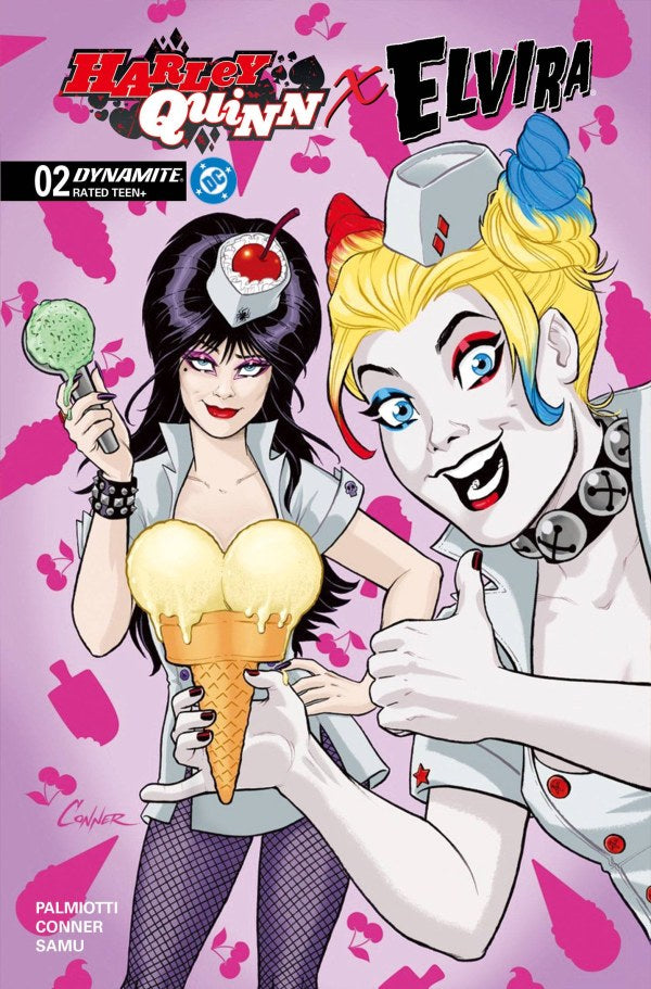 HARLEY QUINN X ELVIRA #2 CVR A AMANDA CONNER DOGS *RELEASE DATE: 11/19/25* *(DH S4)*