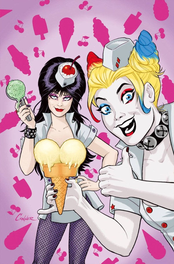 HARLEY QUINN X ELVIRA #2 CVR A AMANDA CONNER DOGS *RELEASE DATE: 11/19/25* *(DH S4)*