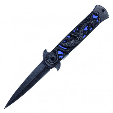 8 3/4" BLUE DRAGON POCKET KNIFE