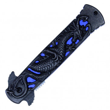 8 3/4" BLUE DRAGON POCKET KNIFE