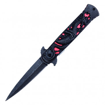 8 3/4" RED DRAGON POCKET KNIFE