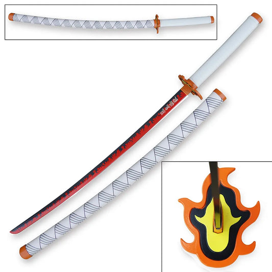 White Demon Sword with Flame Guard